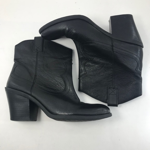 ANTONIO MELANI Shoes - Antonio Melani Ankle Boots Western Leather Black